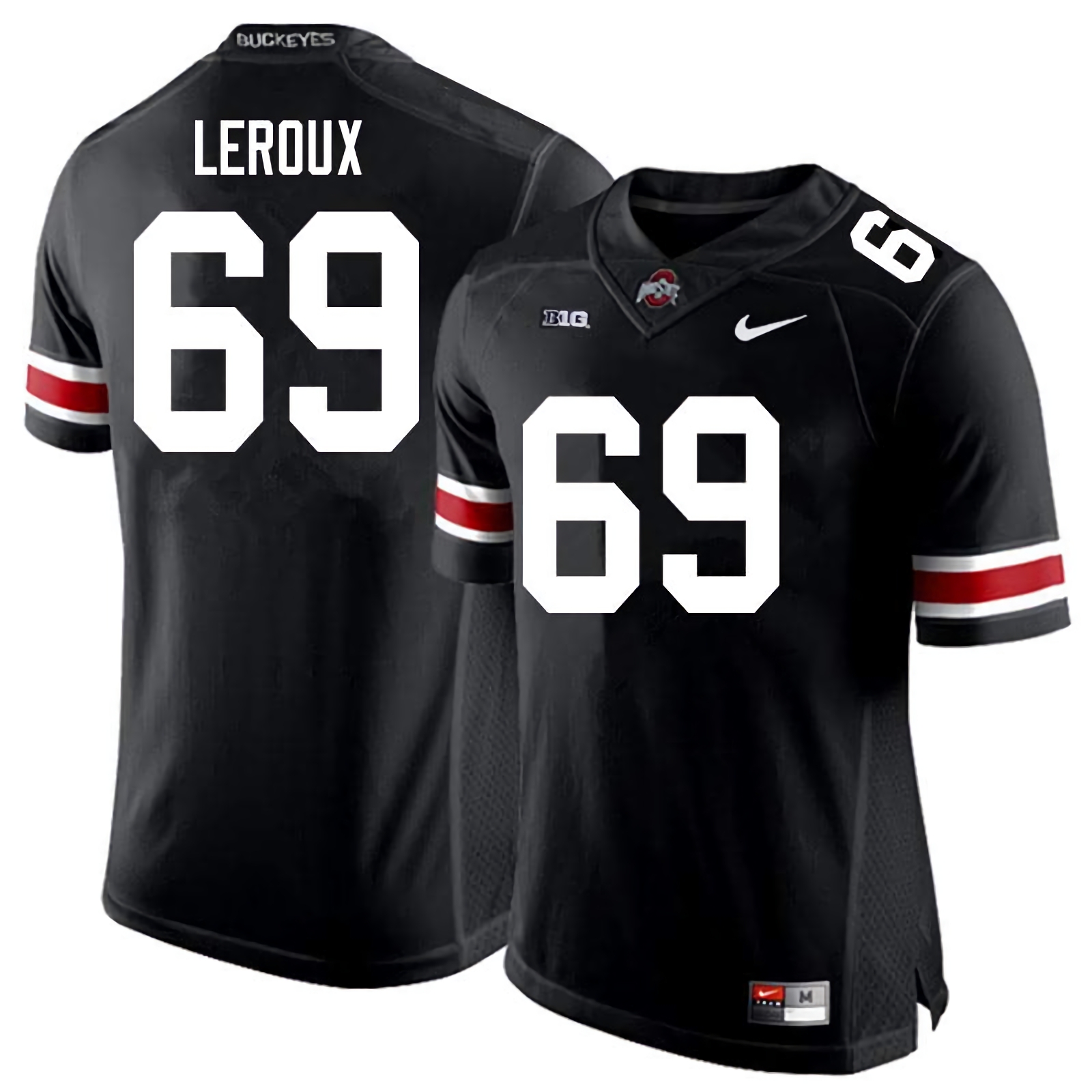Trey Leroux Ohio State Buckeyes Men's NCAA #69 Nike Black College Stitched Football Jersey MVE0656BW